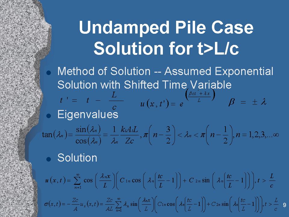 Closed Form Solution of the Wave Equation for Piles – vulcanhammer.net